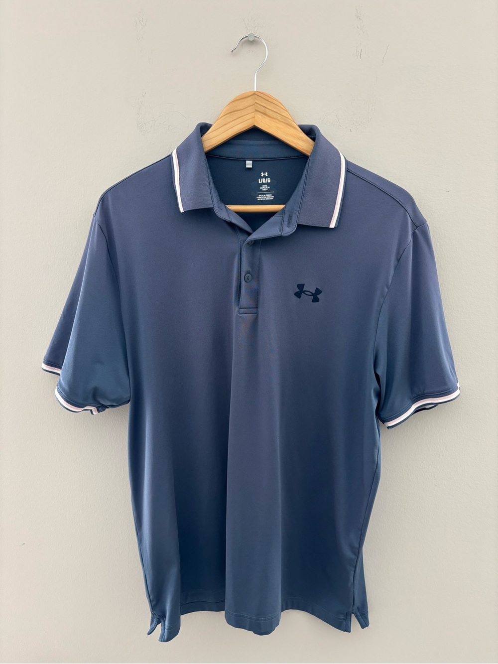 Under Armour Men's Navy Polo Shirt Performance Golf Polo Size